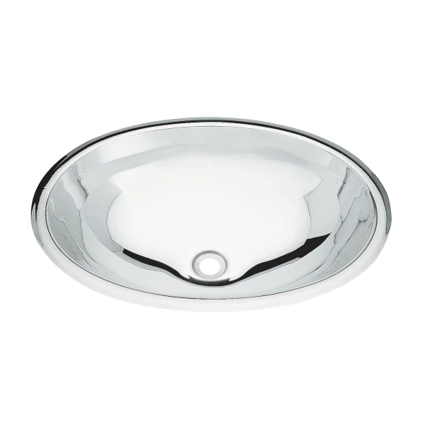 Lavabo sobrepuesto satinado de acero inoxidable pulido 40×30 cm